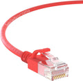 Cat6A Slim Ethernet Cable 10 FT 50-Pack - Red High Speed 10Gbps