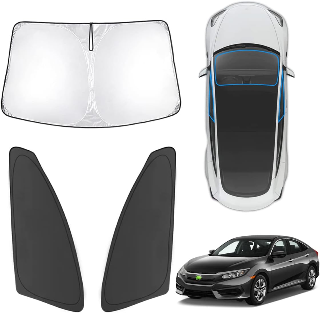 Custom Fit Windshield Sun Shade for 2016-2021 Honda Civic