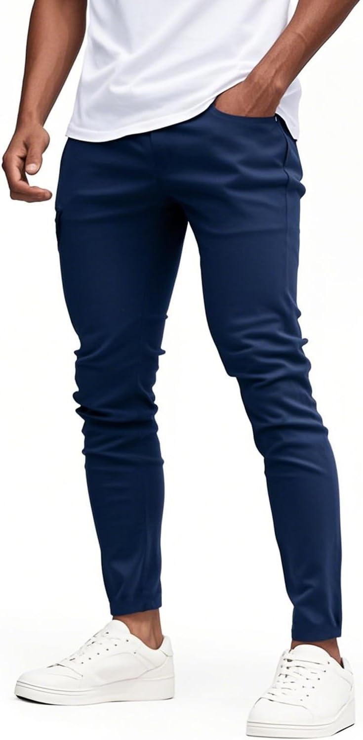 GINGTTO Men's Ripped Jeans: Slim Fit Stretchy Skinny Pants