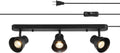 22ft 3-Light Plug-In Track Lighting - Industrial Matte Black