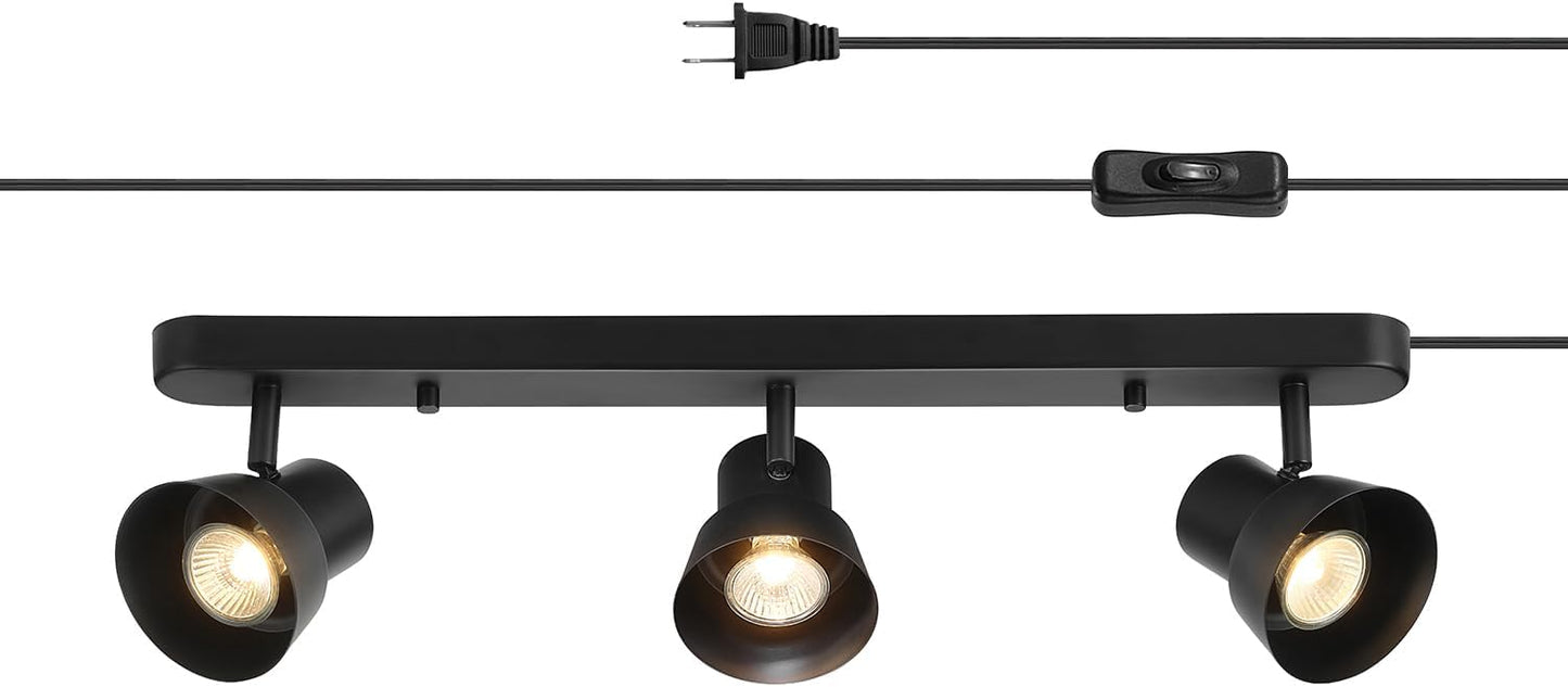 GLOBE Electric 22in 3-Light Plug-in Track Lighting for Modern Spaces