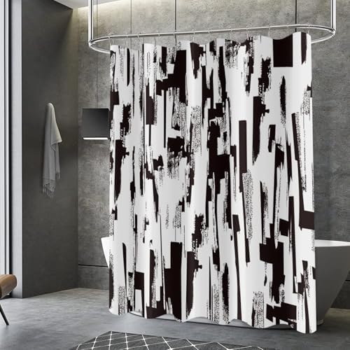 Abstract Brushstrokes Shower Curtain - Waterproof & Stylish