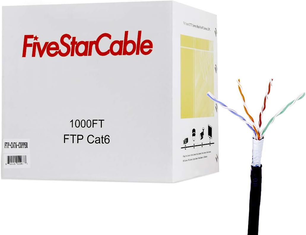Five Star Cable Cat6 FTP 1000Ft for Outdoor Ethernet Needs