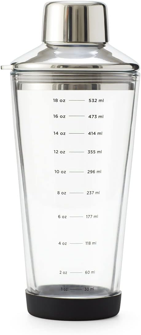 Rabbit 18 oz Glass Cocktail Shaker - Measure, Mix, Sip!