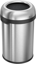 simplehuman 115 Liter / 30 Gallon Bullet Open Top Trash Can