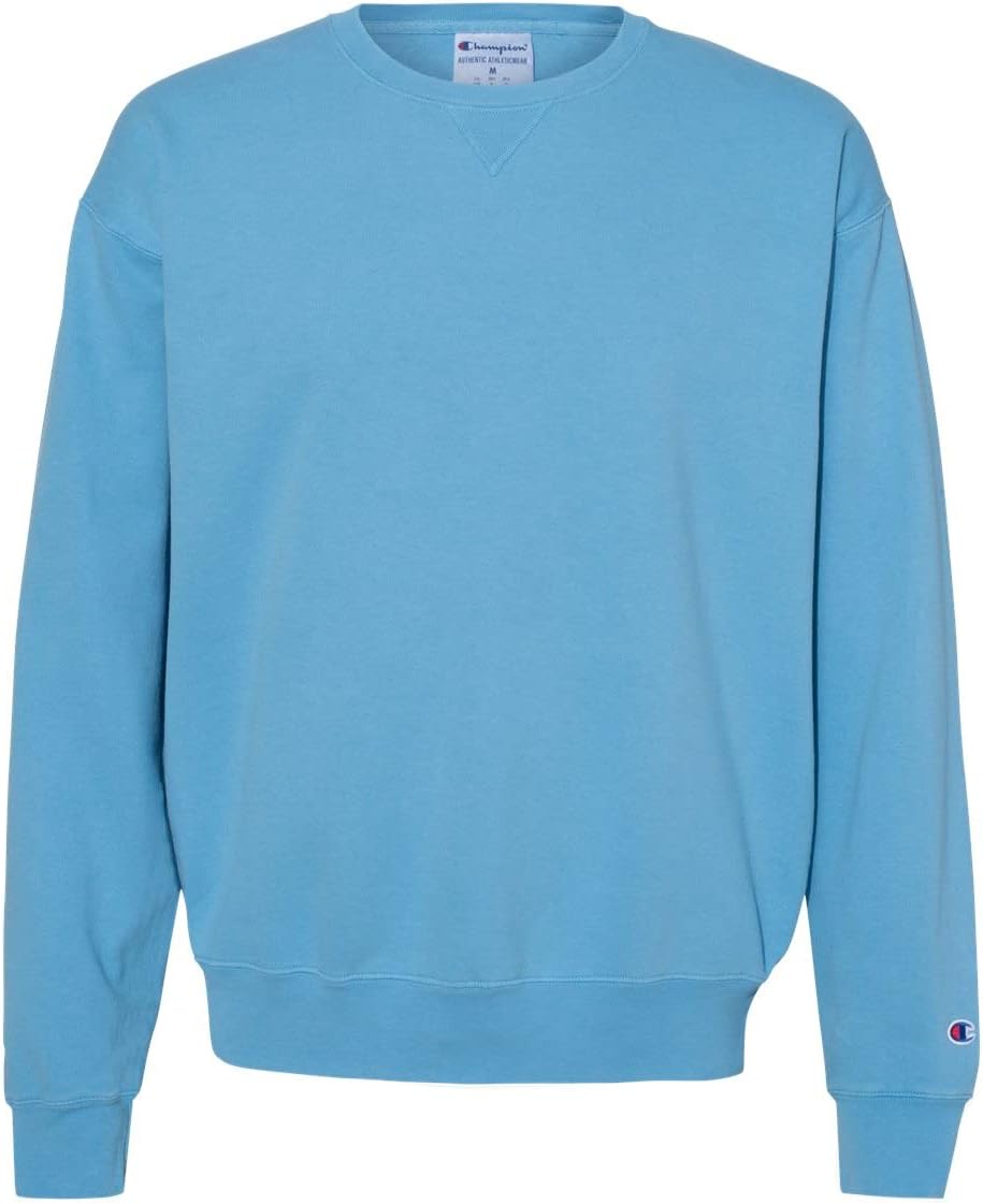 Champion 2XL Garment-Dyed Sweatshirt in Delicate Blue