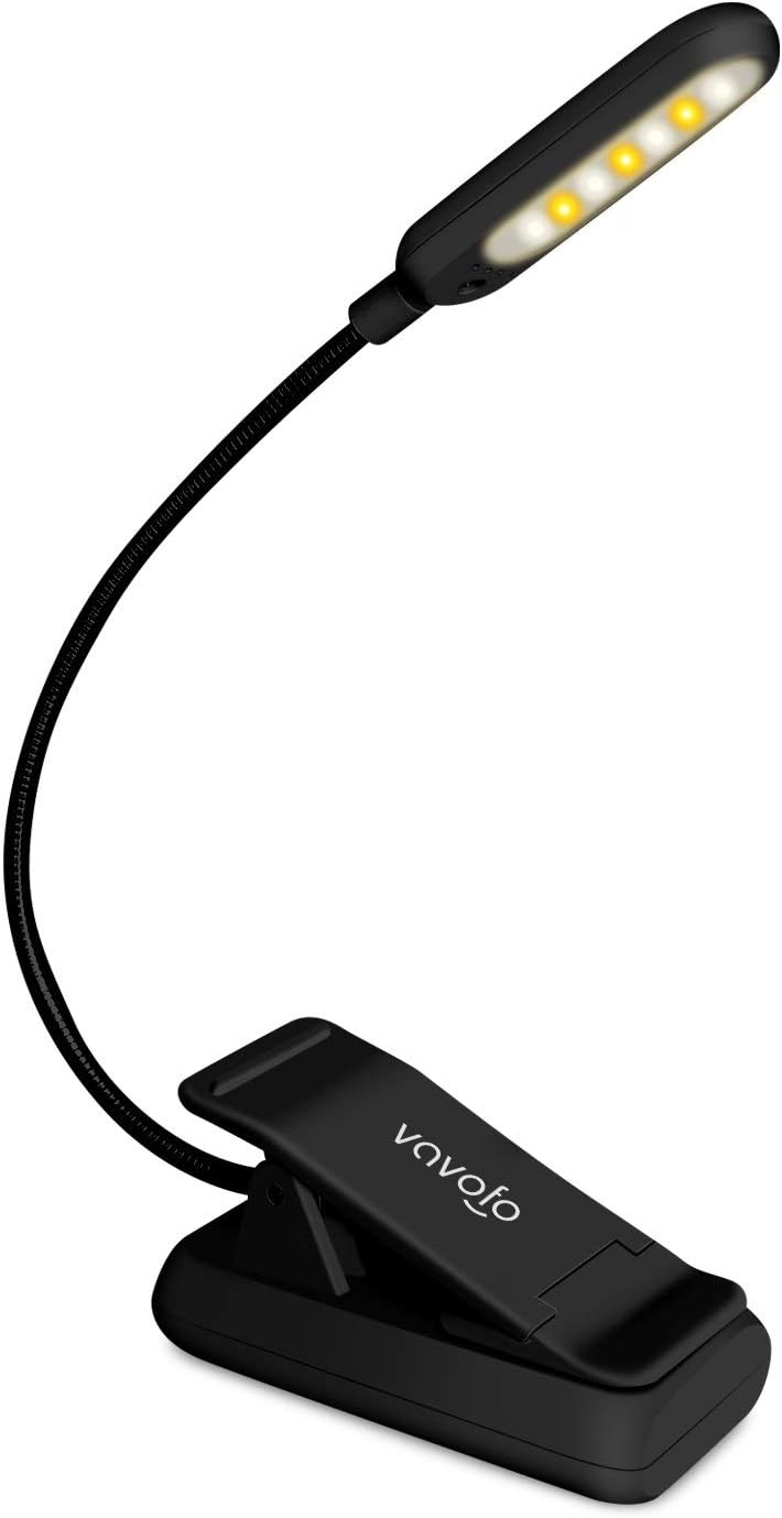 VAVOFO Clip-On Reading Light: 9 Colors, 9 Brightness Levels