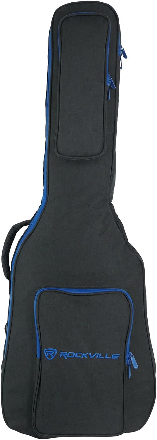Rockville EGB25-BLU Electric Guitar Gig Bag - Secure & Padded