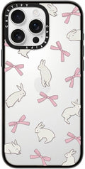 Compact iPhone 16 Pro Max Case Rabbit Ribbon - Clear Black