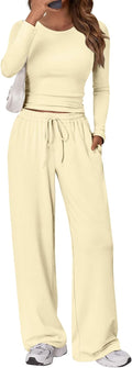 Trendy Queen Women's 2 Piece Lounge Set - Comfortable Crop Top