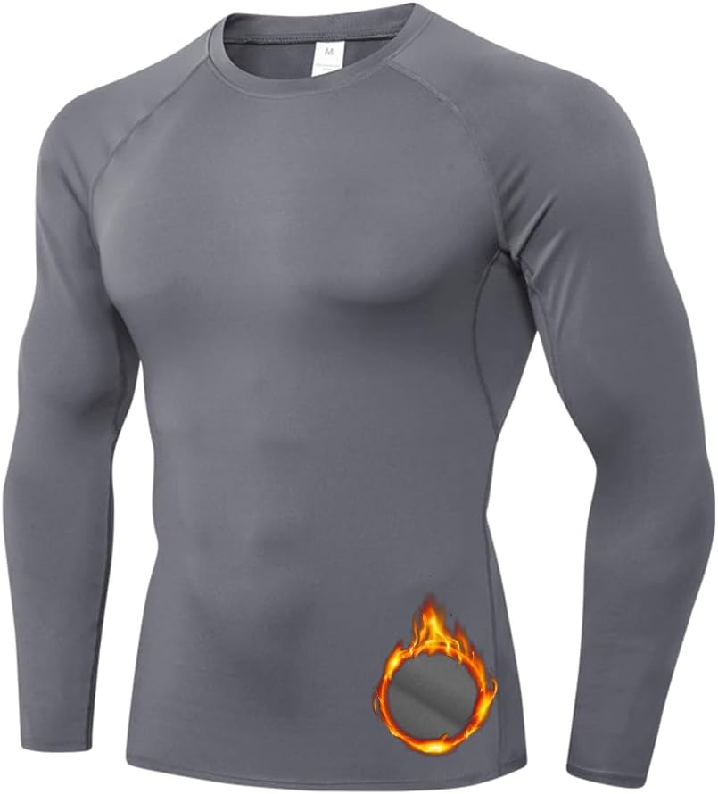 LEICHR Men's Thermal Compression Shirt: Stay Warm & Dry!