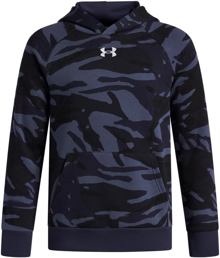 Under Armour Boys' Rival Fleece Printed Hoodie for Comfort