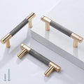 12 Pack 3 Inch Barrel Cabinet Pulls Gold and Grey - Elegant Mixed