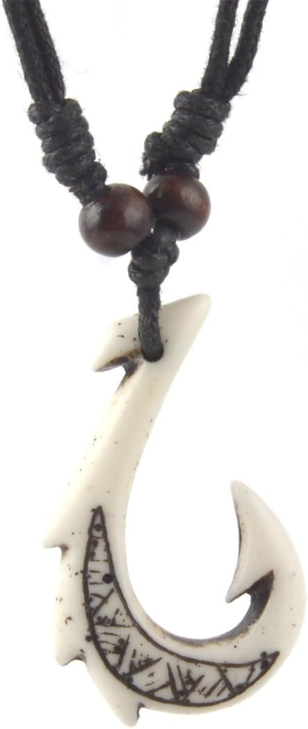 HZMAN Hawaiian Fish Hook Pendant - Tribal Style!