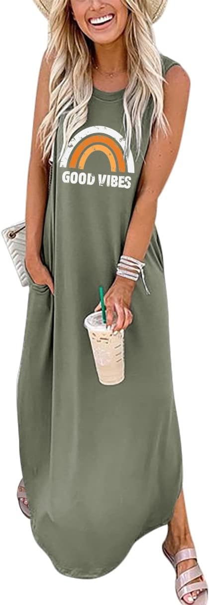 ANRABESS Women Casual Loose Sundress for Summer Beach Outfits