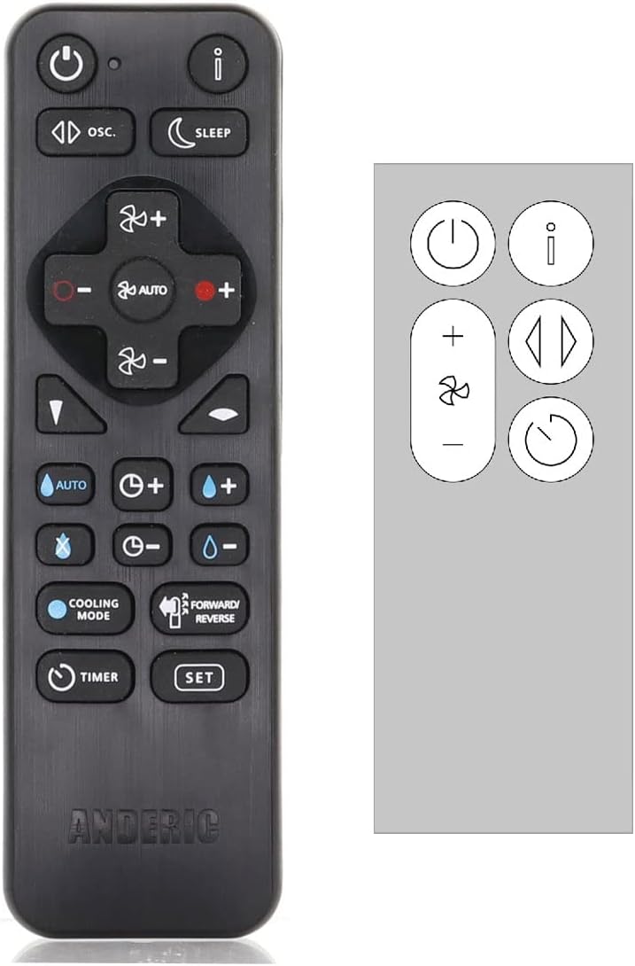 Enhance Dyson BP01 Fan: Anderic Remote RRDYS01