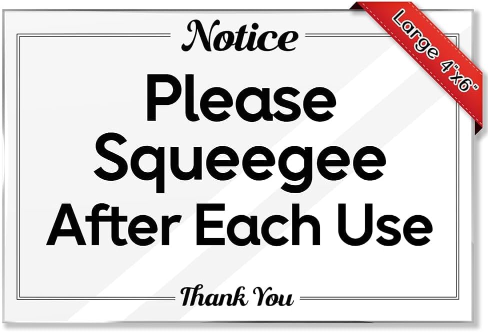 Bathroom Signs 10-Pack 4x6 Acrylic Sign for Home Necessities