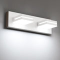 LED Bathroom Vanity Light 15.5-in Matte White 2-Light - Cool White