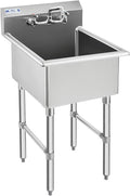 HALLY Commercial Stainless Steel Sink 1 Compartment - NSF Prep Utility