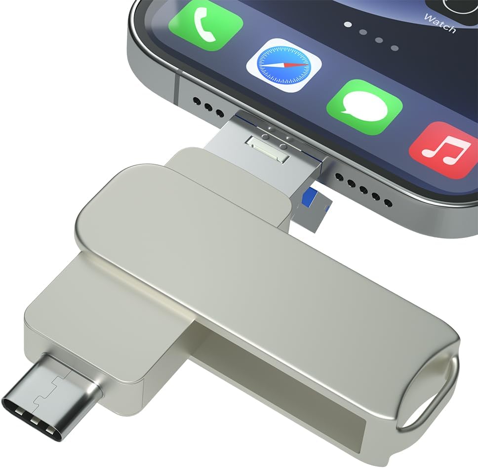 512GB MFI Certified iPhone Flash Drive - 4 in 1 USB Stick