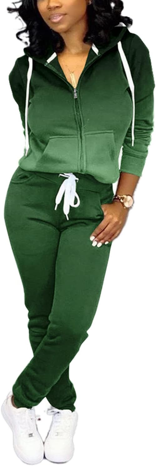 Nimsruc Two Piece Outfits For Women Casual Tracksuit Set