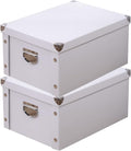 Collapsible Storage Box with Metal Corners - Decorative Memory Bin