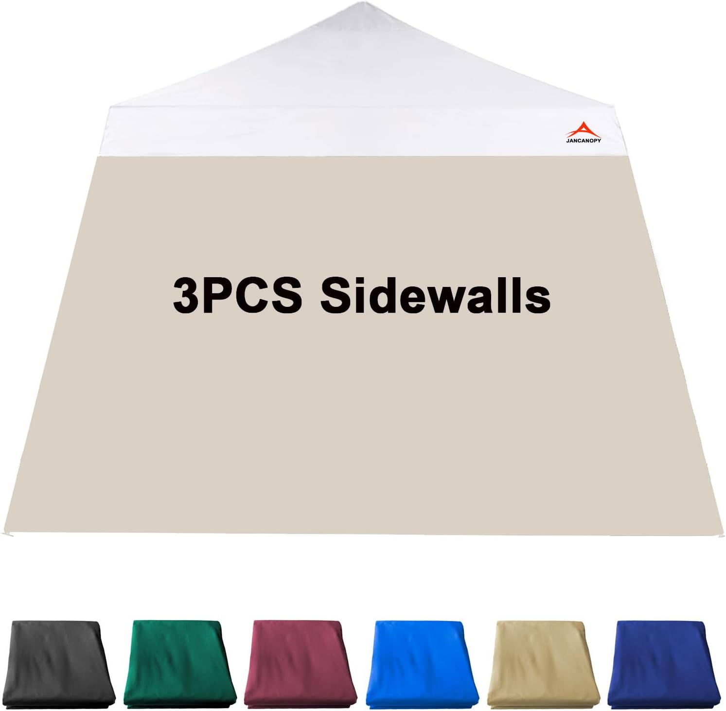 Beige SunWall for 10x10 Slant Leg Canopy - 3 Pack Sidewalls
