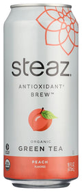 Steaz Organic Lightly Sweetened Iced Green Tea Peach - Refreshing