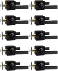 Modern Door Lever Privacy Handle 10 Pack - Black Interior Levers