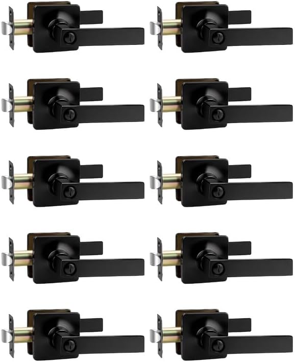 Mengico 10 Pack Modern Door Lever for Bedroom and Bathroom