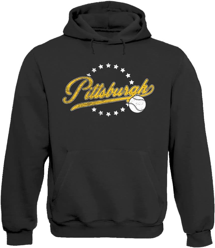 Xtreme Apparrel Team Vintage Style Men's Hoodie for Baseball Fans