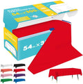 Red Plastic Table Cover Roll 54in x 300ft - Cut-to-Size Convenience