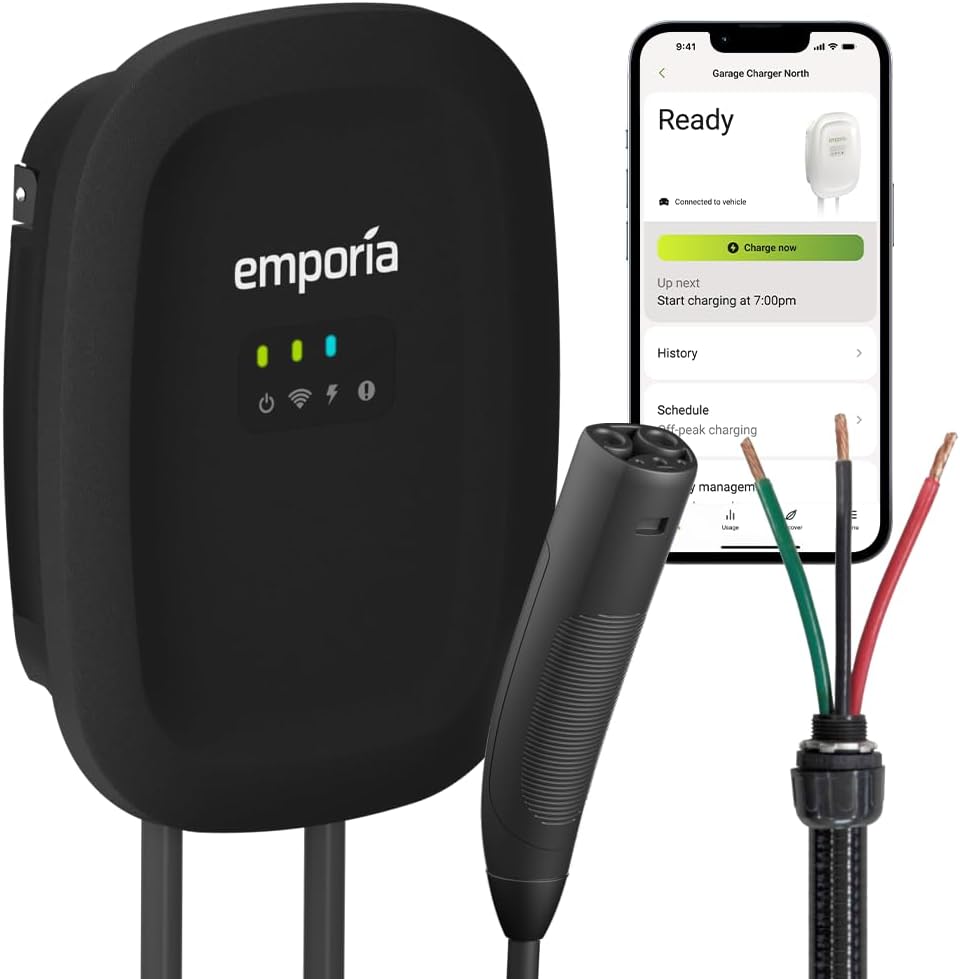 Emporia Level 2 EV Charger - Fast Charging for Tesla Vehicles