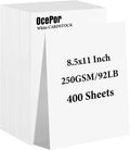 OcePor 400 Sheets White Cardstock 8.5 x 11 - Thick 92lb Card Stock