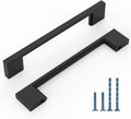 5 in (128mm) Matte Black Cabinet Handles 10 Pack - Durable Zinc Alloy