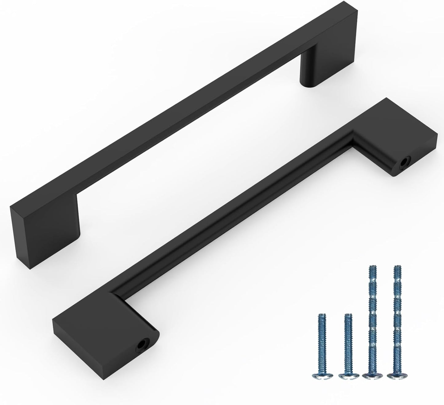 10 Pack 5 Inch Matte Black Kitchen Cabinet Handles for Modern Homes
