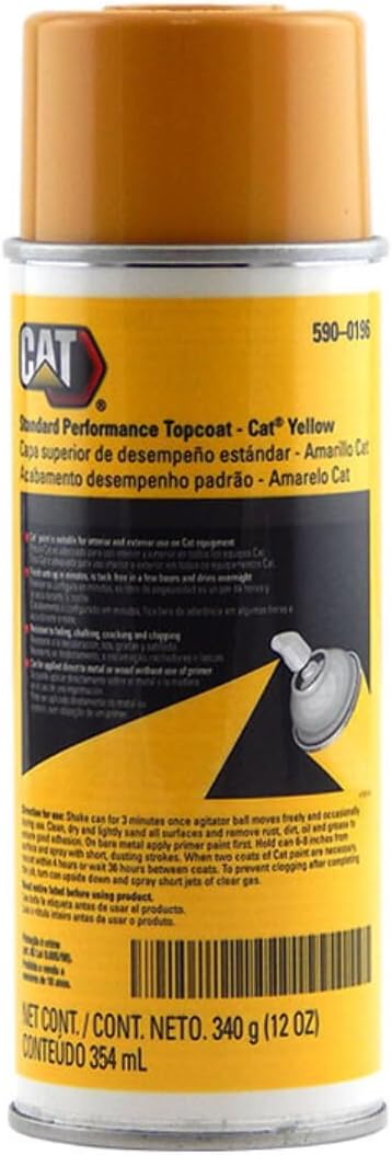 Caterpillar 590-0196 Standard Performance Topcoat CAT Yellow Paint