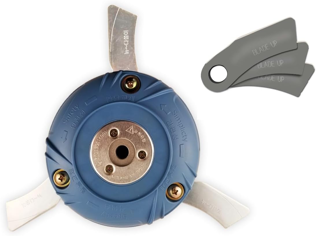 Tri-clone Trimmer Head with Metal Blades for Tough Jobs
