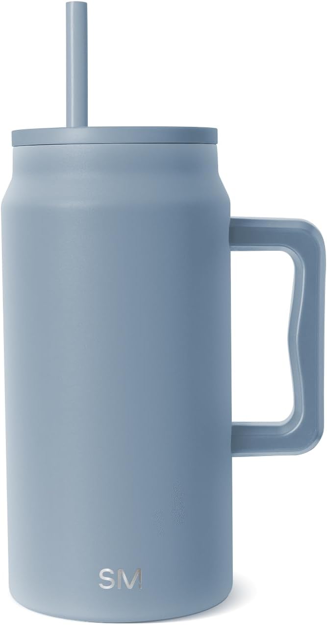 50oz Insulated Tumbler with Handle and Straw Lid for Hydration