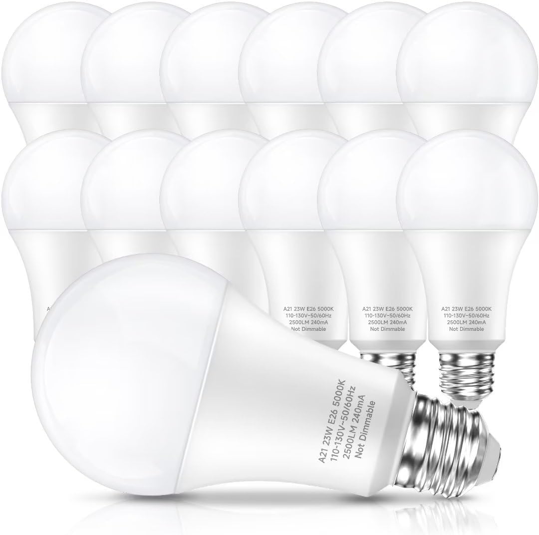 LEDERA 150 Watt LED Light Bulbs - Super Bright Daylight 5000K