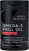 Sports Research Omega-3 Krill Oil 2000mg - Clean Omega-3 Support
