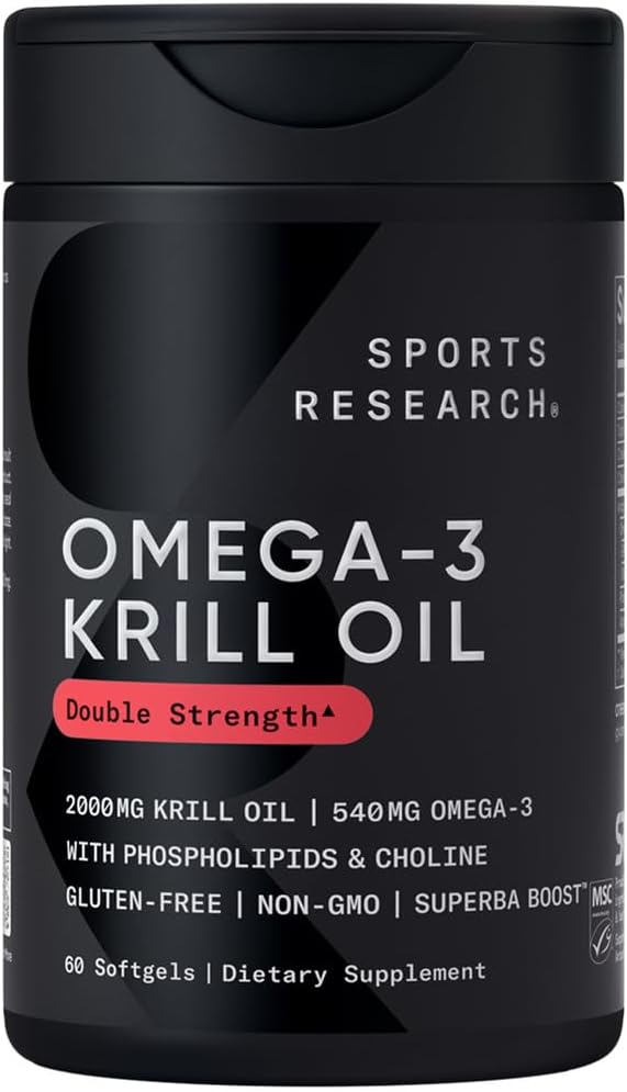 Sports Research Omega-3 Krill Oil 2000mg for Peak Performance