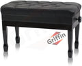 Griffin Piano Bench Oversize Duet Leather Stool - Comfortable