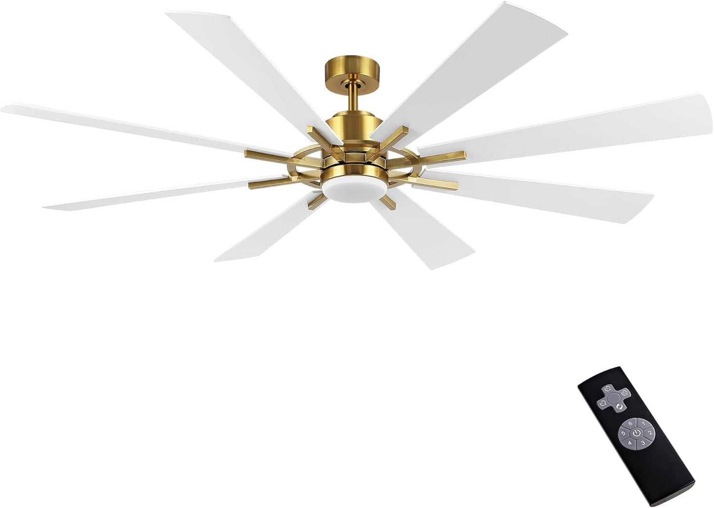 WINGBO 60 Inch Ceiling Fan with Lights and Remote Control