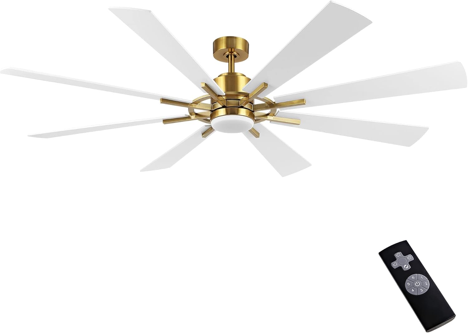 WINGBO 60 Inch Ceiling Fan with Lights and Remote Control