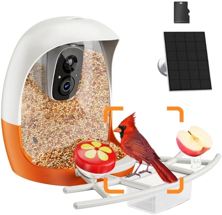 2K HD Smart Bird Feeder - Live Alerts & Stream