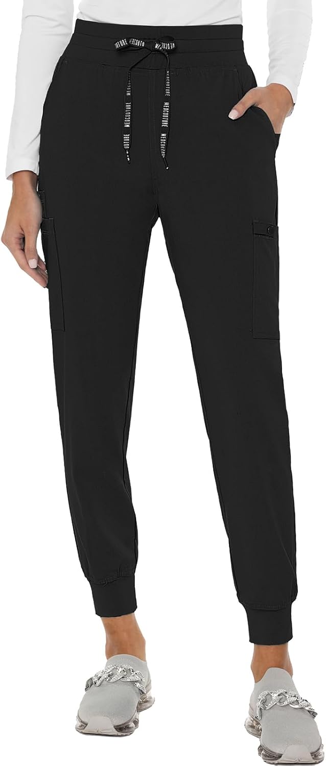 Med Couture Women's Cargo Scrub Jogger Pants for All-Day Comfort