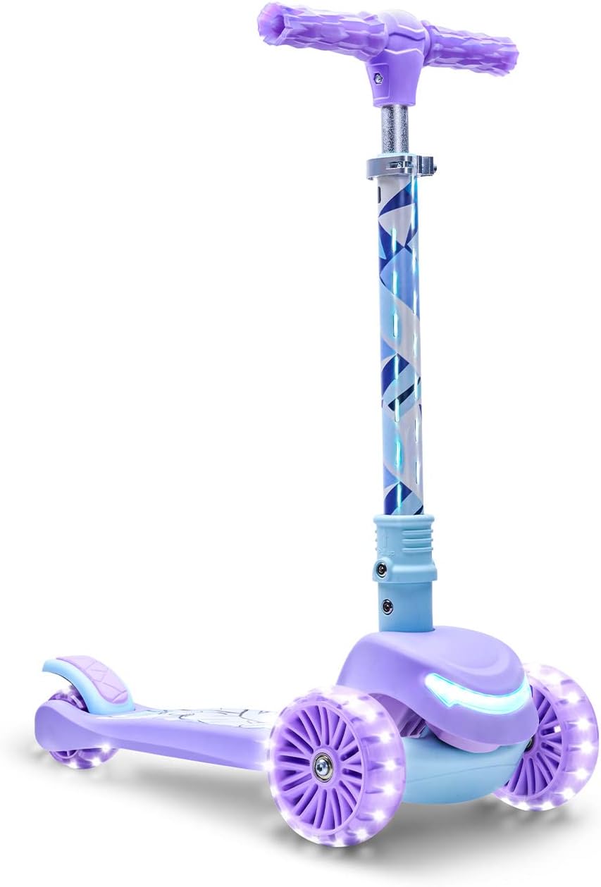 Jetson Character Kids Kick Scooter with LED Lights & Easy Fold