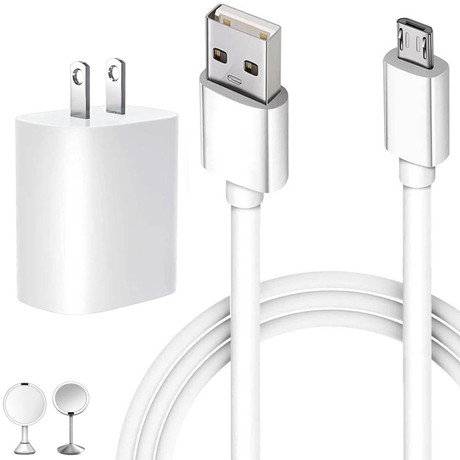 Fast Charge Micro USB Cable for Simplehuman Mirrors
