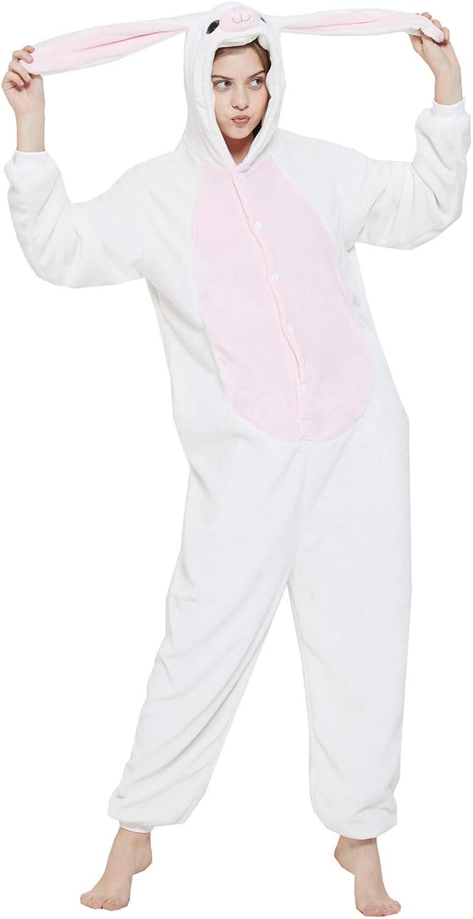 Easter Bunny Costume Rabbit Onesie for Adults and Kids